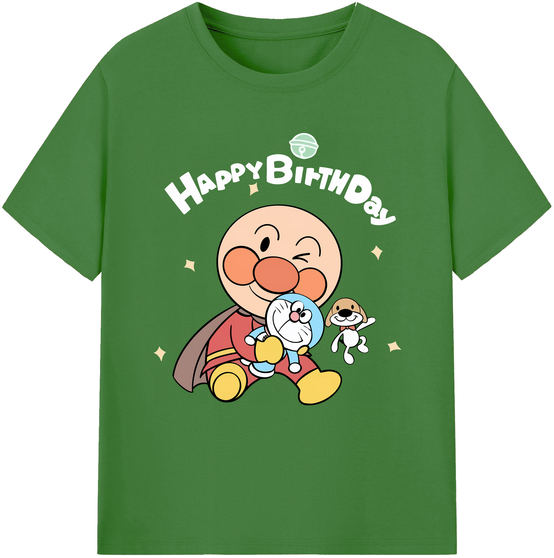 （画像用） アンパンマン Anpanman レディースカジュアルプリントTシャツ（綿100％）